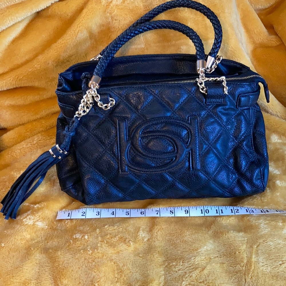 Bebe gently used black quilted bag